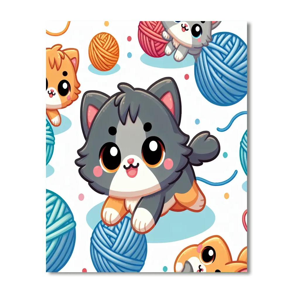 Mischievous Kittens Paint By Numbers Art