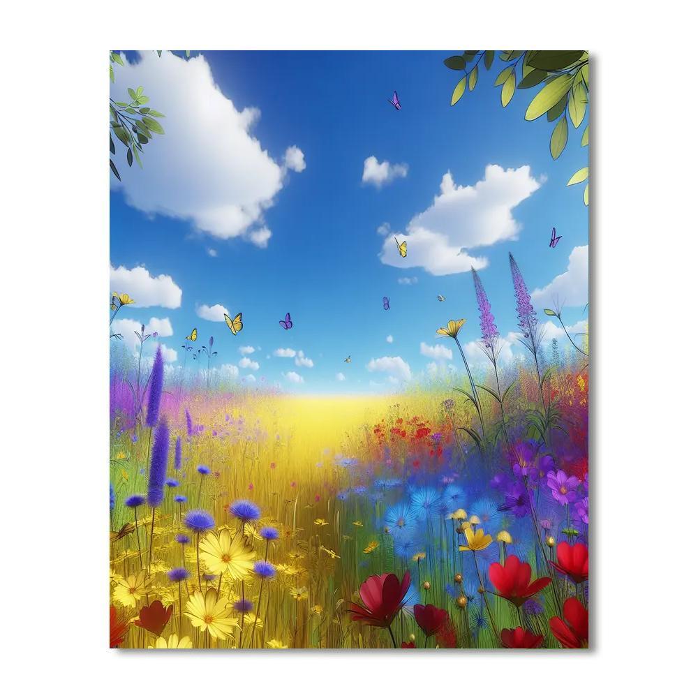 Charming Meadow Blooms Paint By Numbers