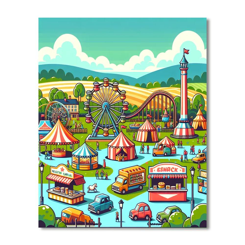 Charming Country Carnival Paint By Numbers