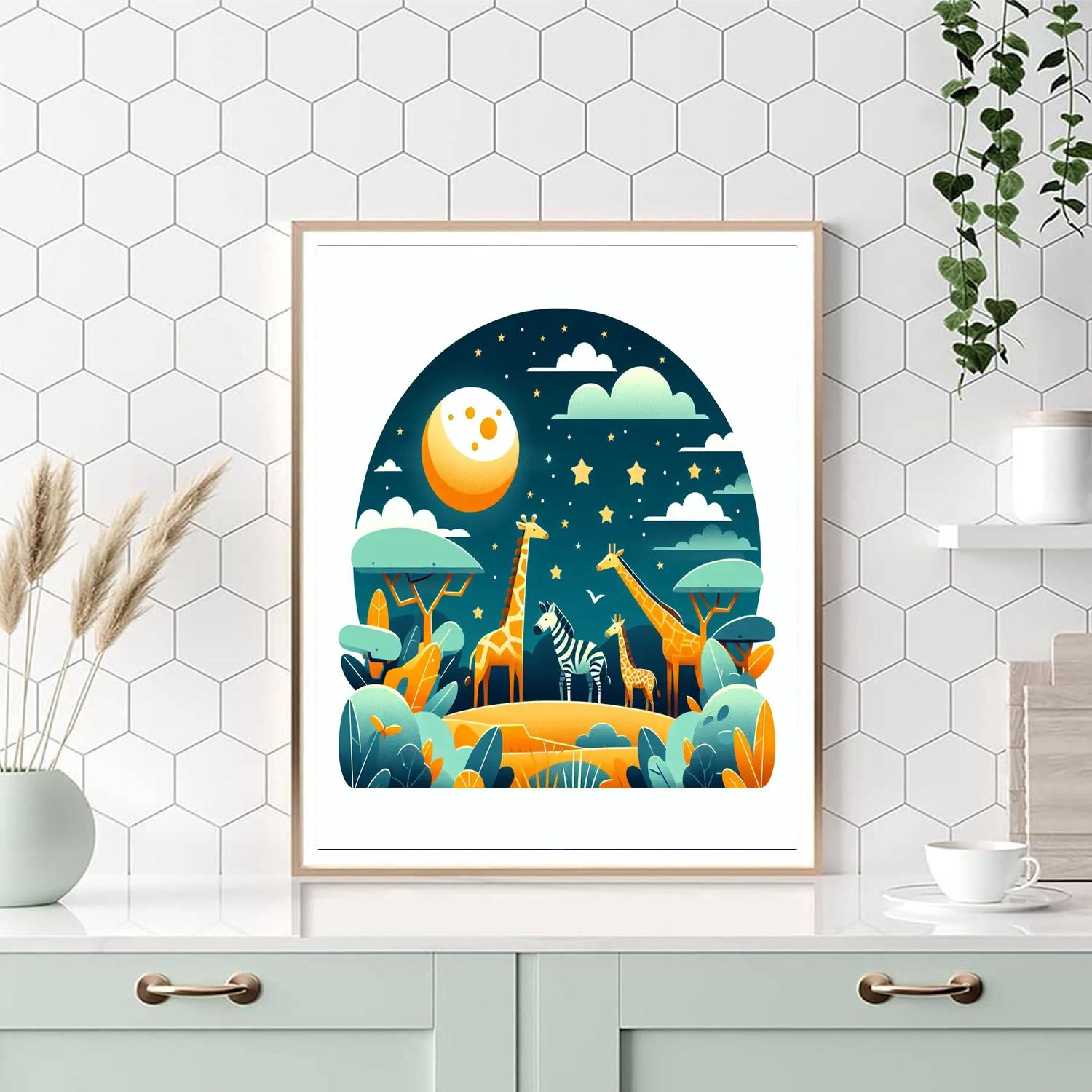 Safari Under The Stars Numbered Painting Kits