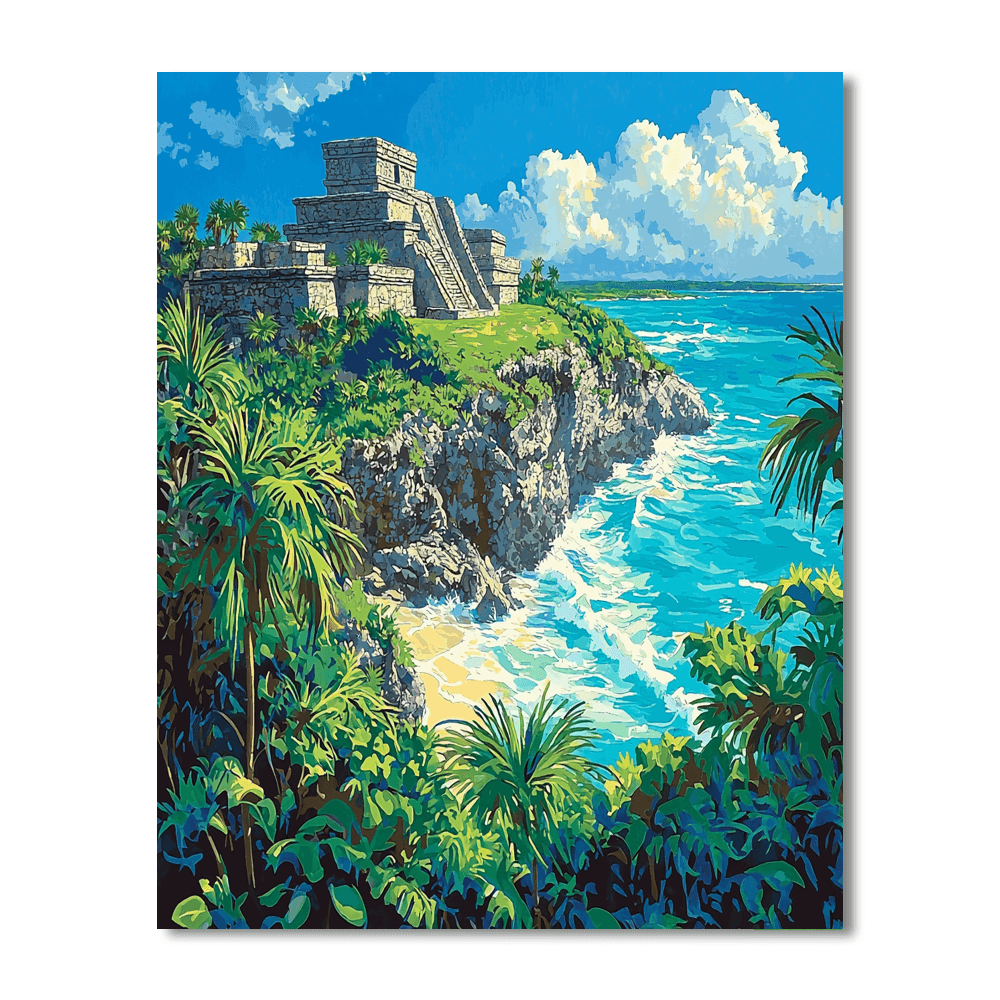Tulum Ruins Painting By Numbers Kit