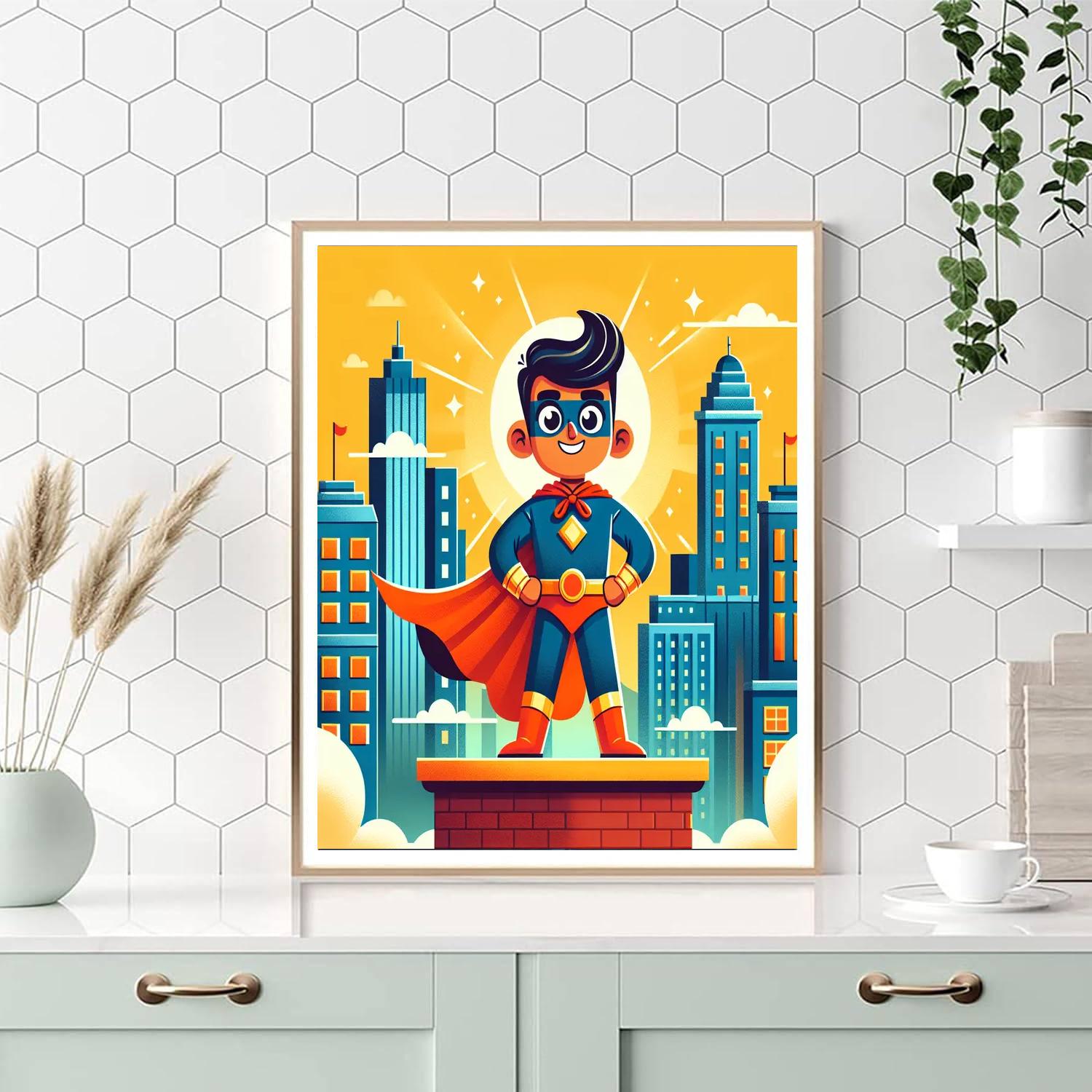 Superhero Sidekick DIY Paint By Numbers