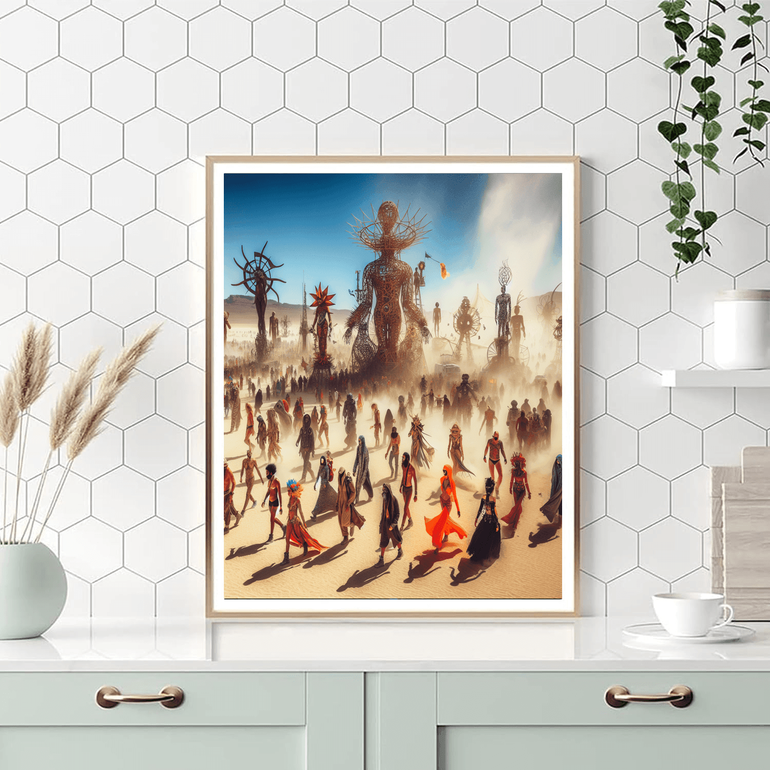 Burning Man - Black Rock Desert, Nevada, Usa Number Painting