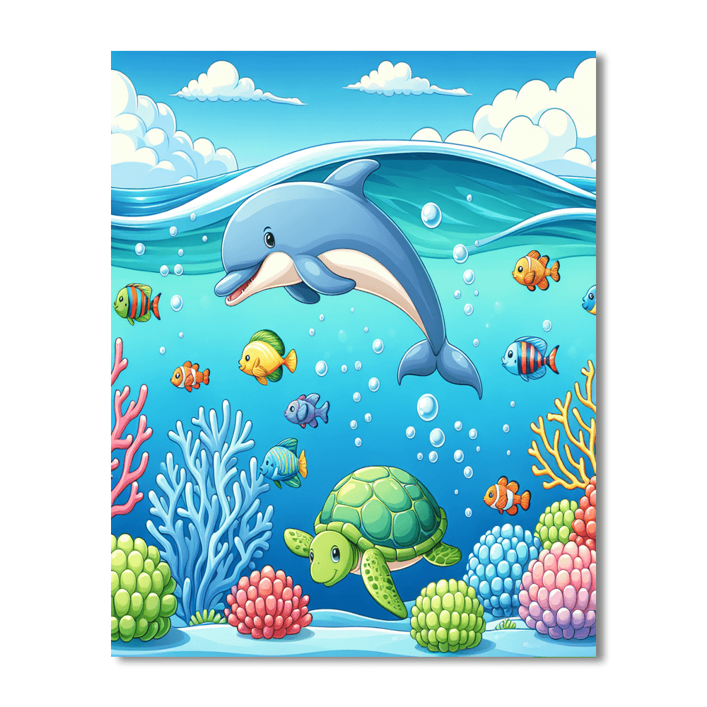Underwater Exploration Number Painting