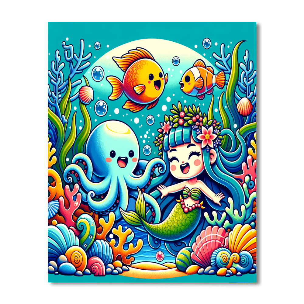 Underwater Fairy Tale Painting By Numbers Kit