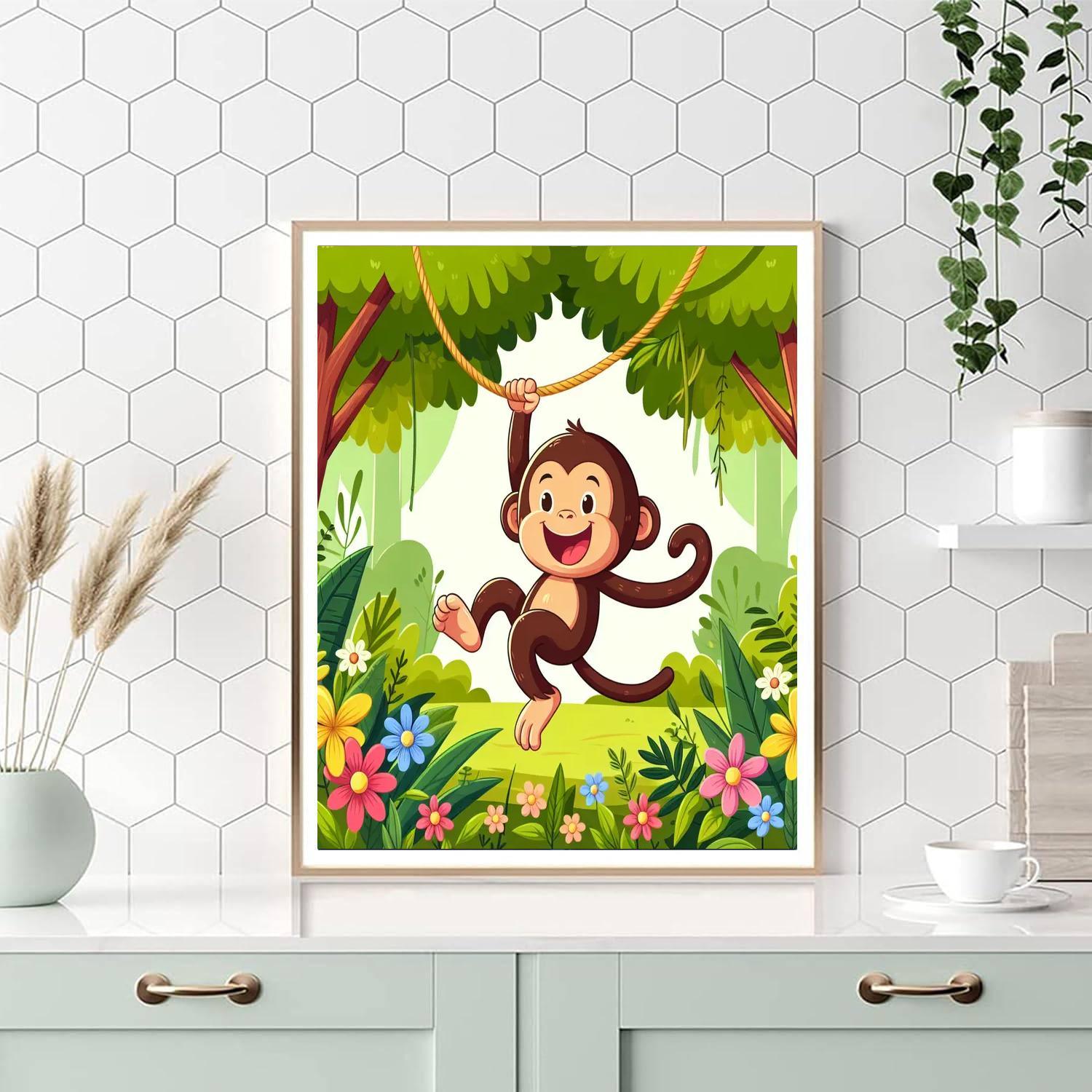 Colorful Jungle Escape Painting Number Kit