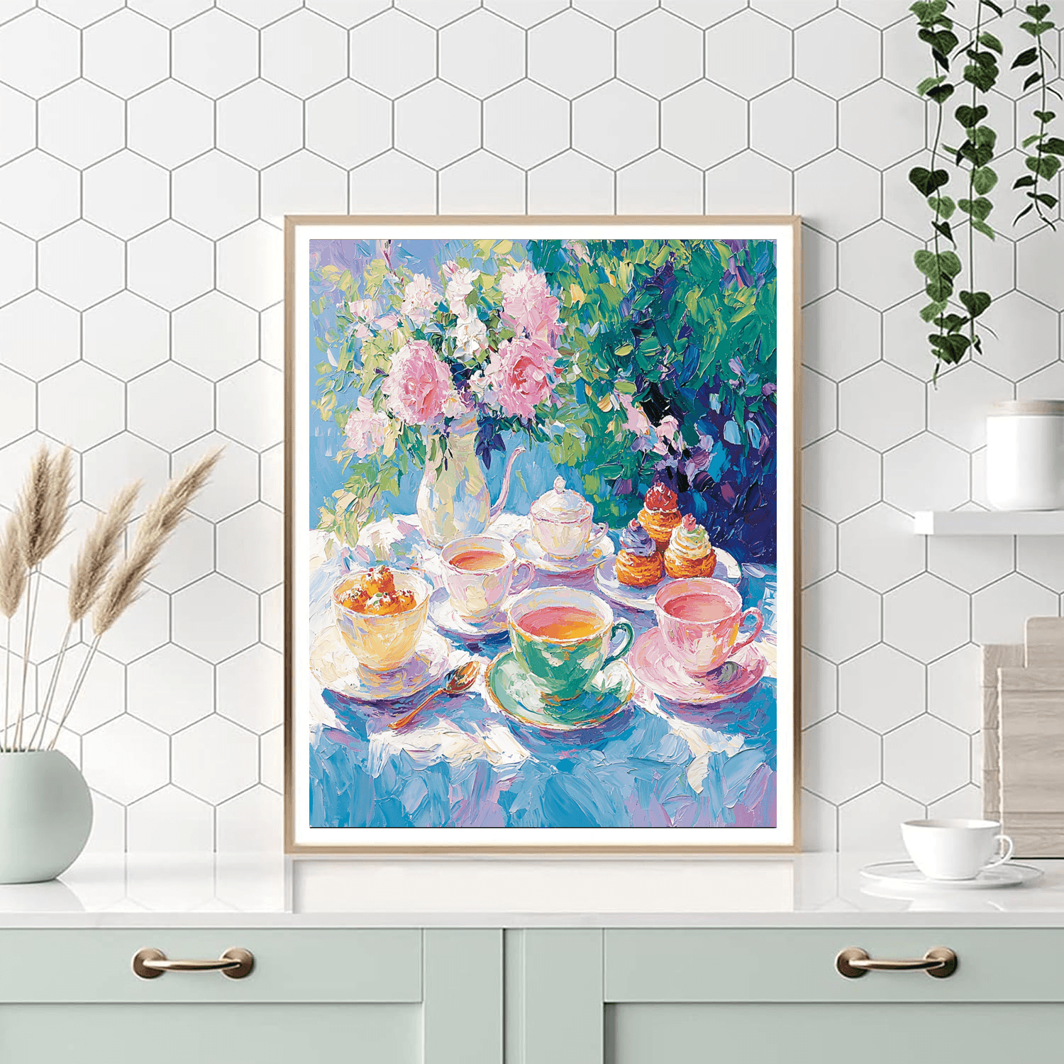 Pierre-Auguste Renoir Inspired Artistic Tea Time  DIY Paint By Numbers