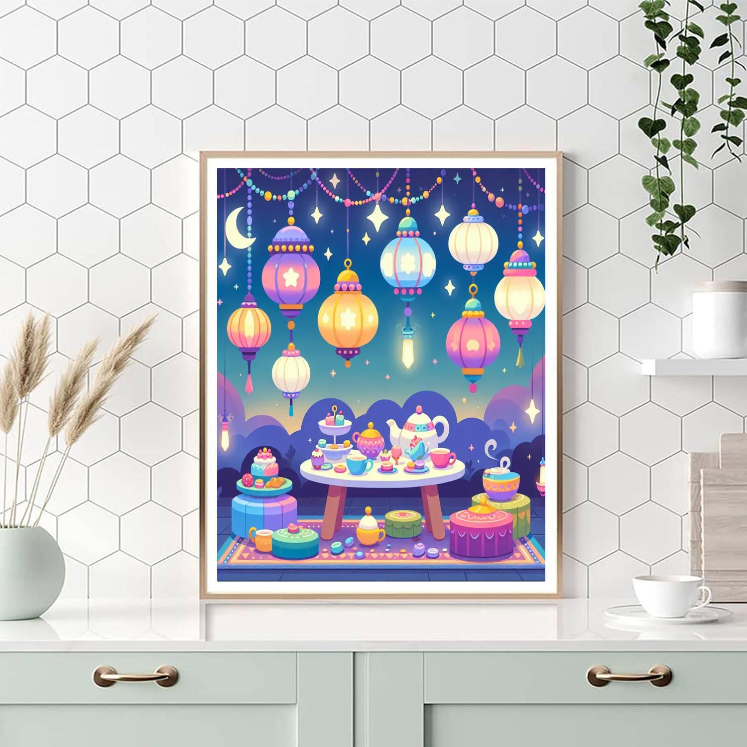 Twilight Tea Party Paint By Numbers Art