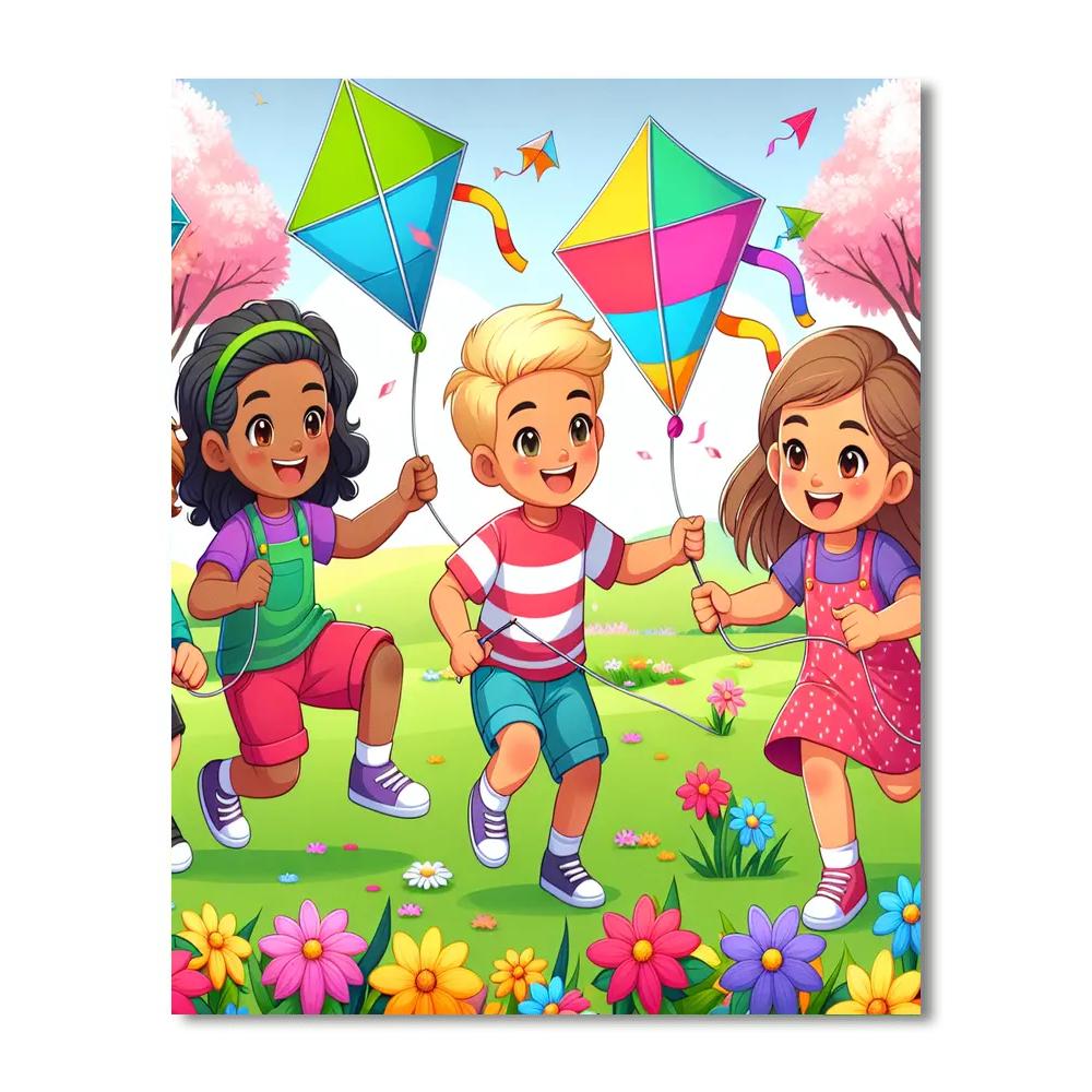 Joyful Springtime Adventure Painting By Numbers Kit