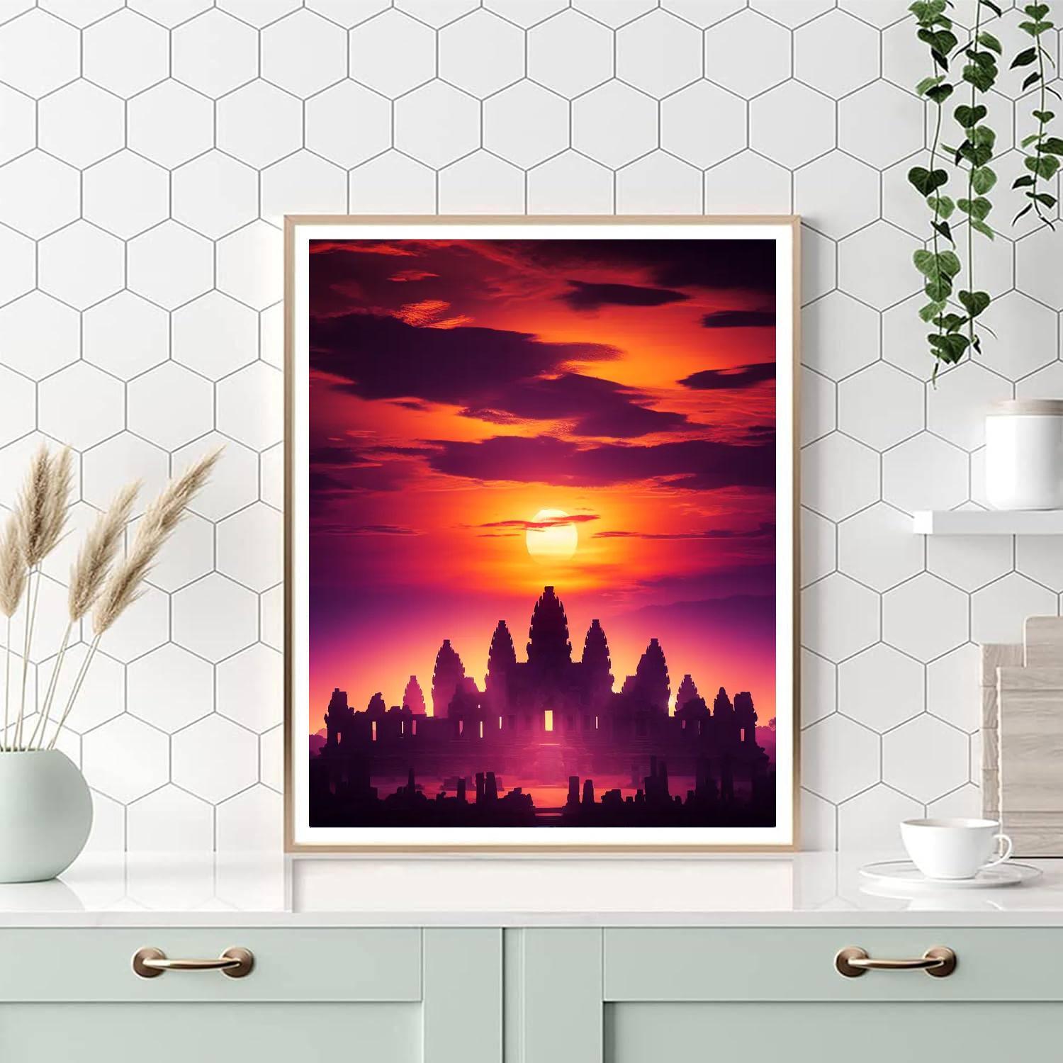 Sunrise Over Ancient Ruins Paint By Numbers Kits
