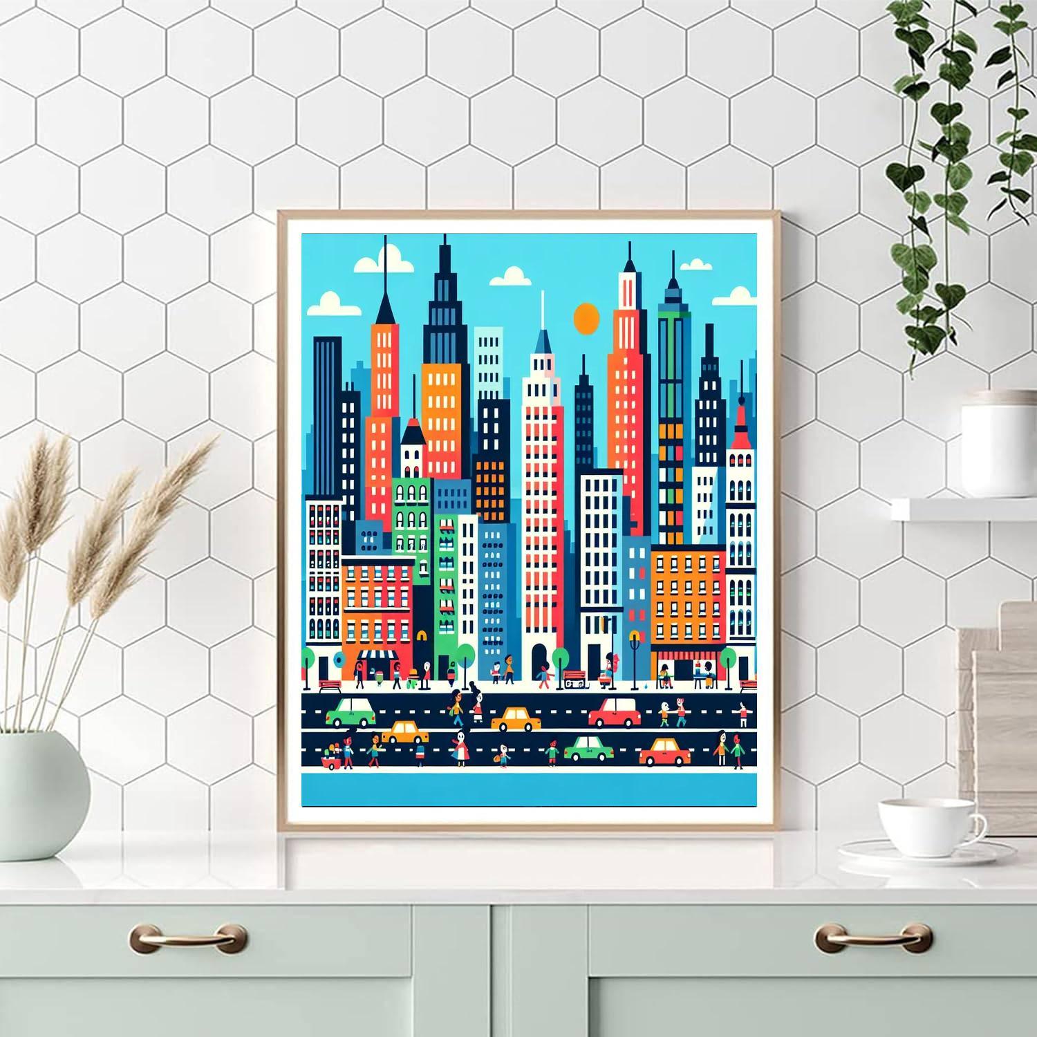 Cityscape Celebrations Paint By Numbers
