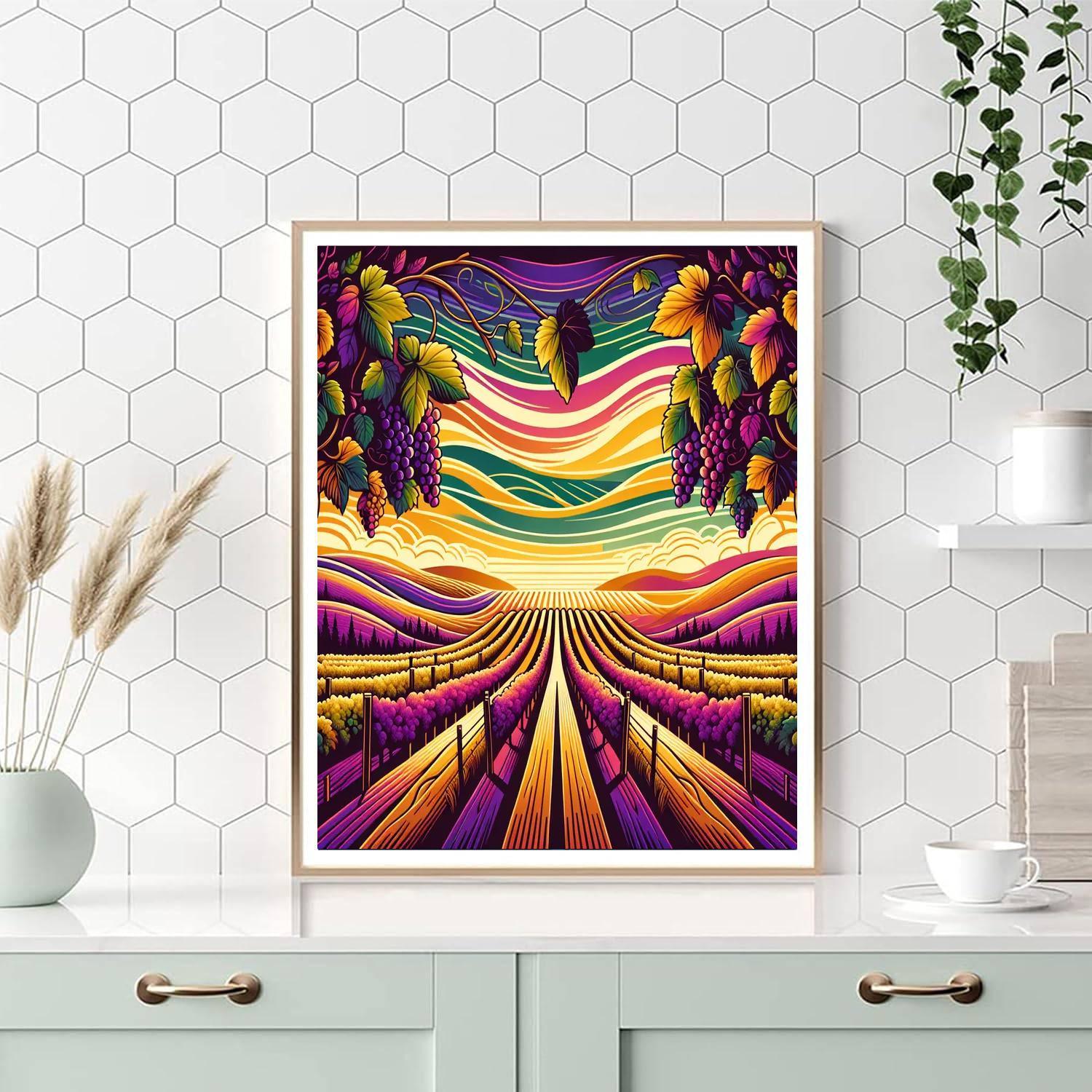 Sunset Vineyard Retreat Paint By Numbers