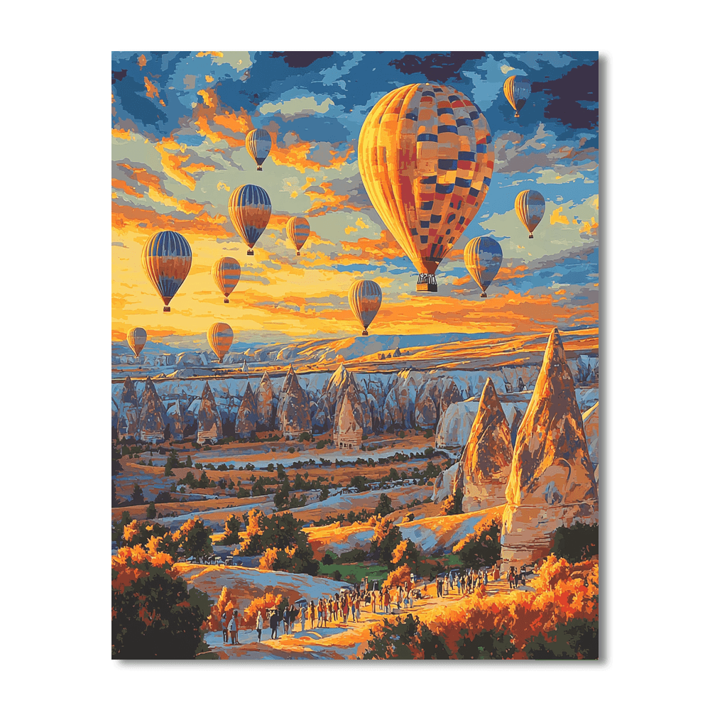 Cappadocia's Hot Air Balloon Ride DIY Paint By Numbers