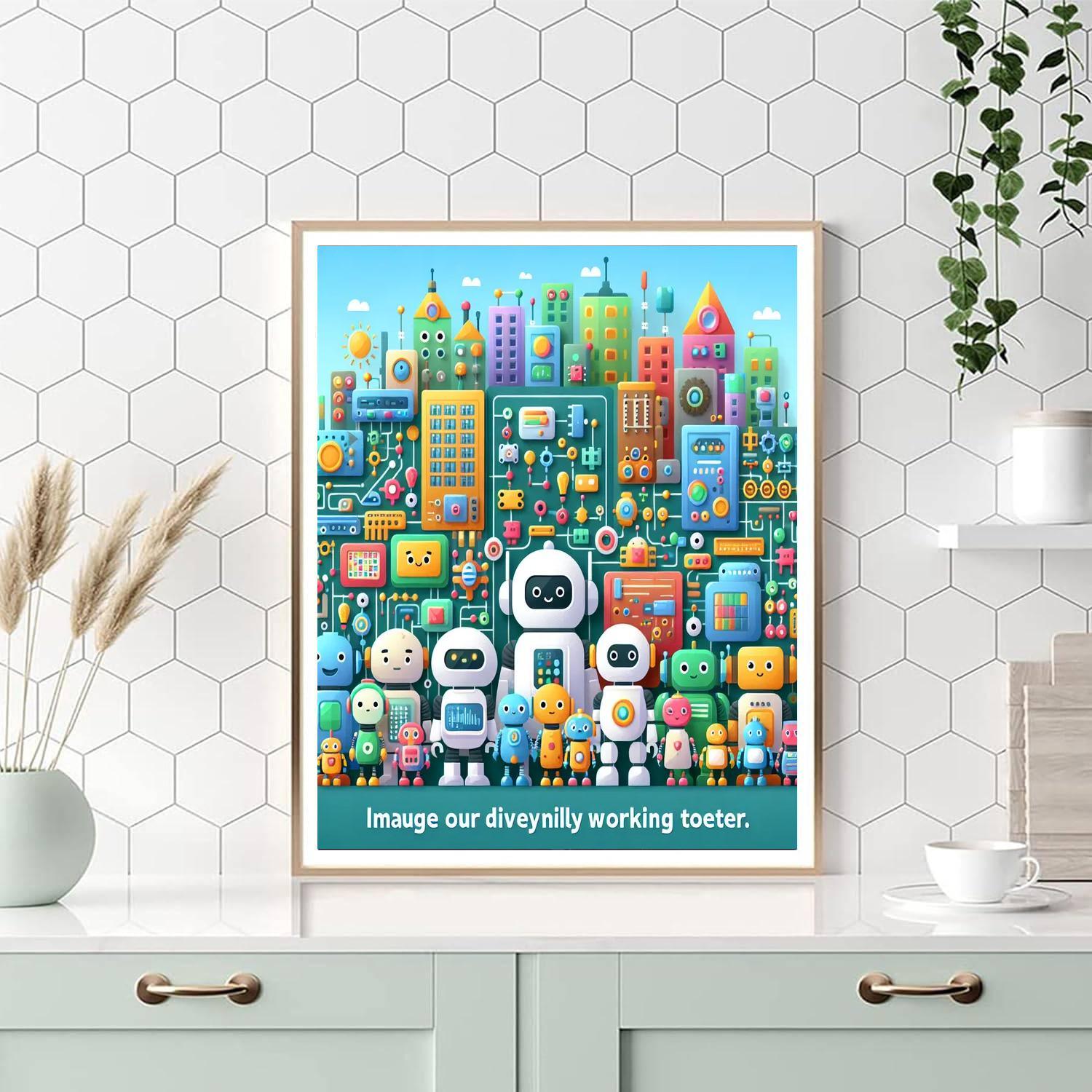 Robot Allies DIY Paint By Numbers