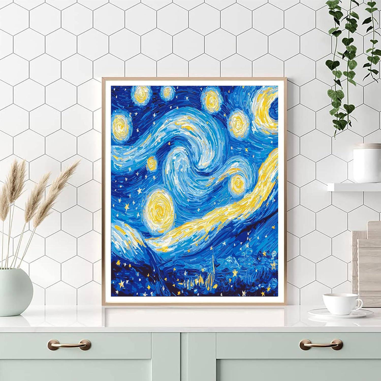 Vincent Van Gogh Inspired Van Gogh's Cosmic Wonders  DIY Paint By Numbers