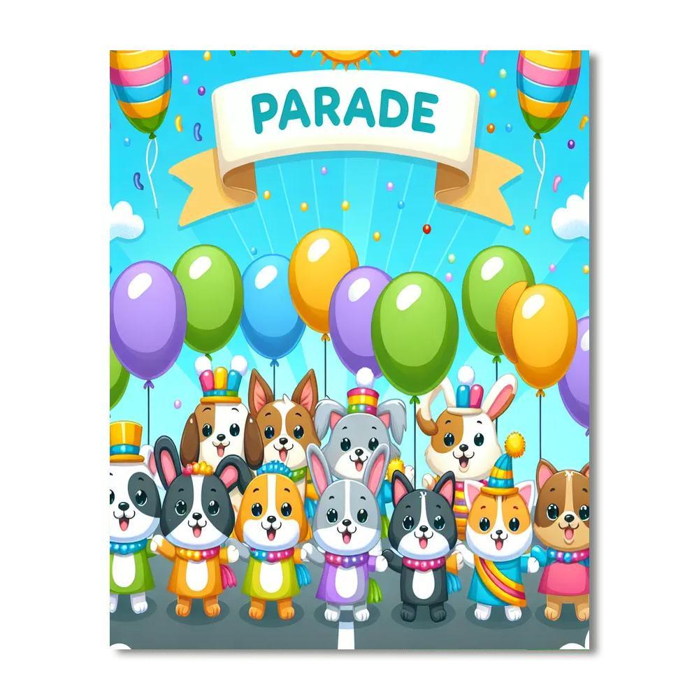 Cuddly Pets Parade Numbered Painting Kits