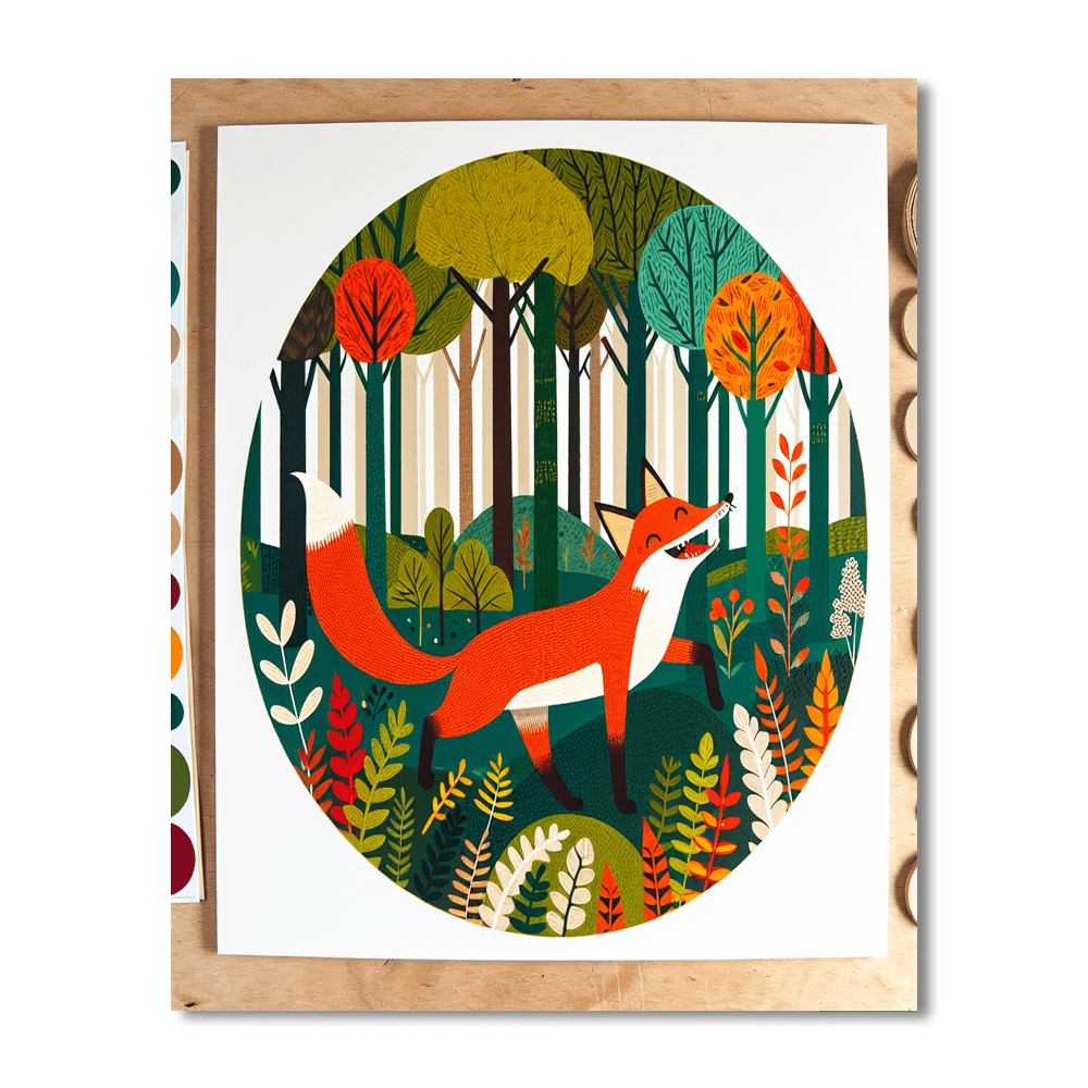 Fox's Hidden Haven Paint By Color