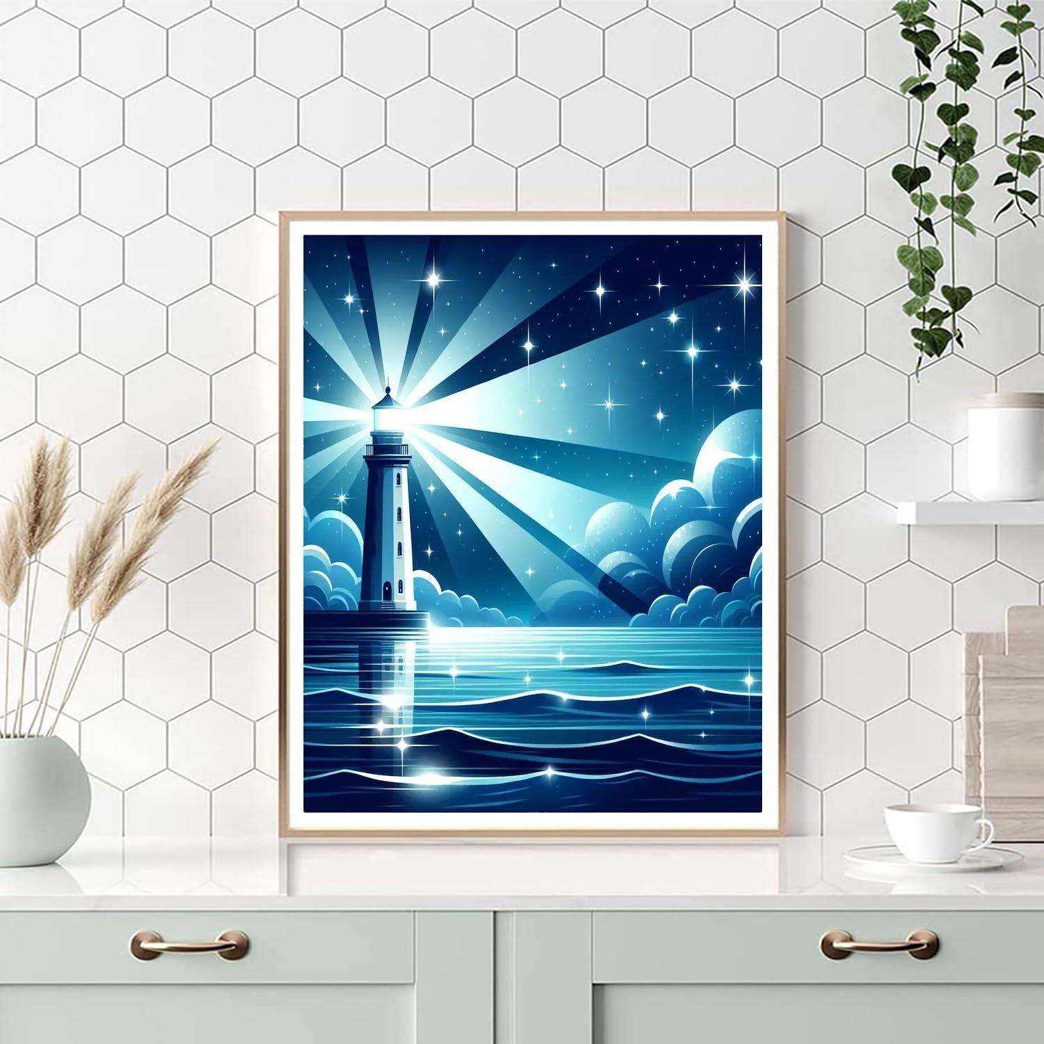 Mystical Lighthouse Glow Paint By Numbers Kits