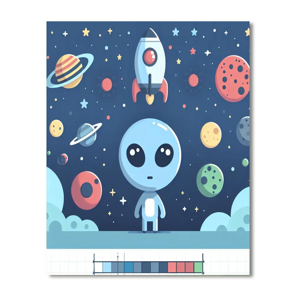 Mysterious Space Adventure DIY Paint By Numbers