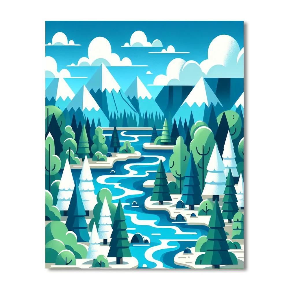 River Rapids Adventure Painting By Numbers Kit