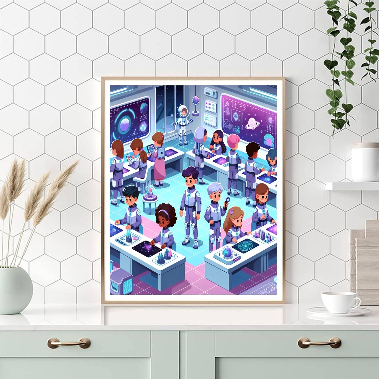 Galactic Explorers Academy Number Painting