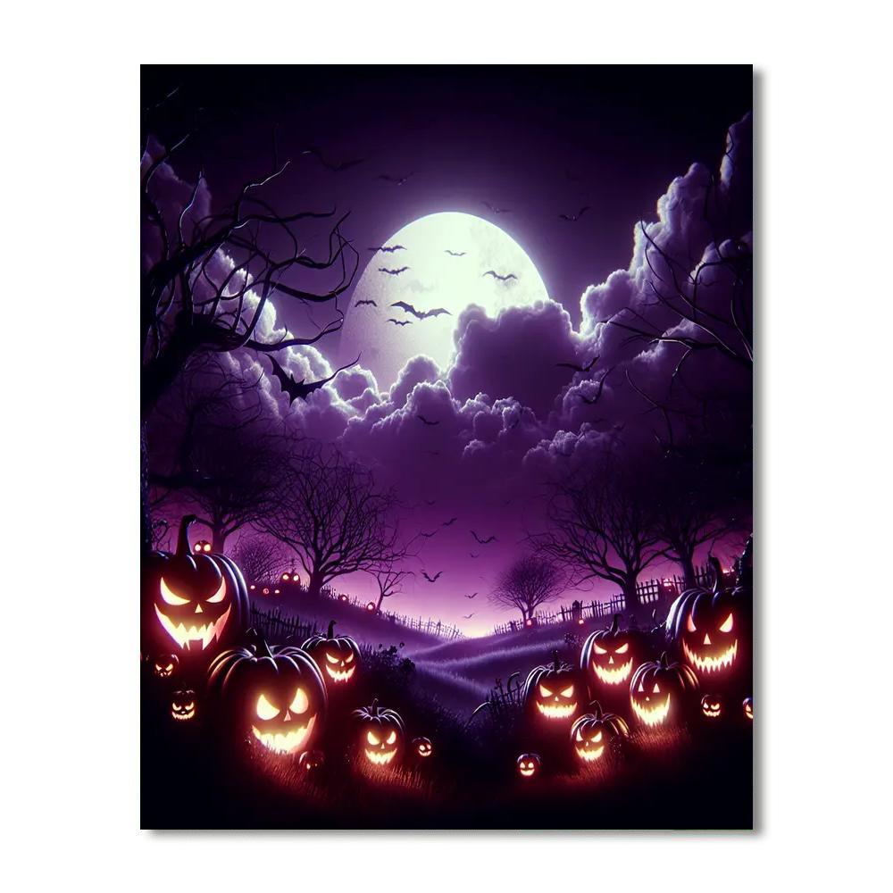Halloween Spooktacular Night Number Painting