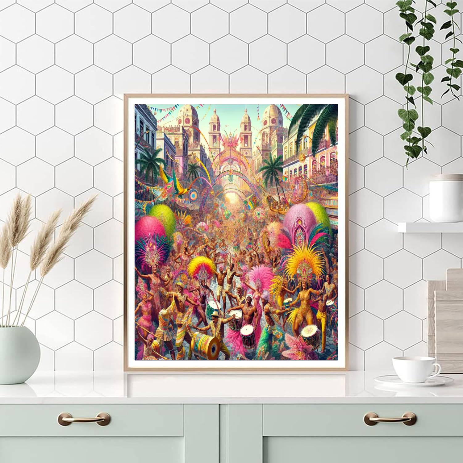 Carnival Of Bloco - Rio De Janeiro DIY Paint By Numbers