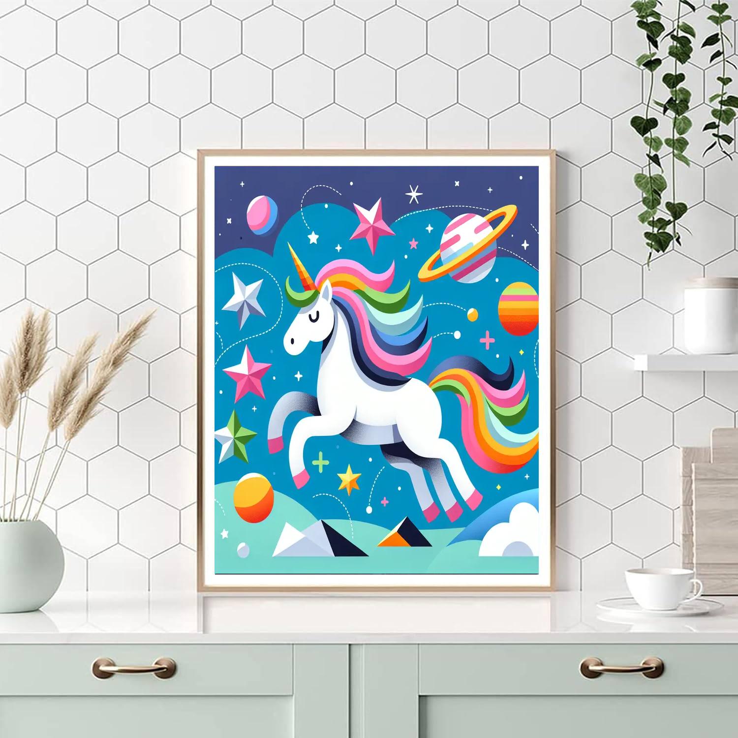 Celestial Explorer Unicorn Painting By Numbers Kit