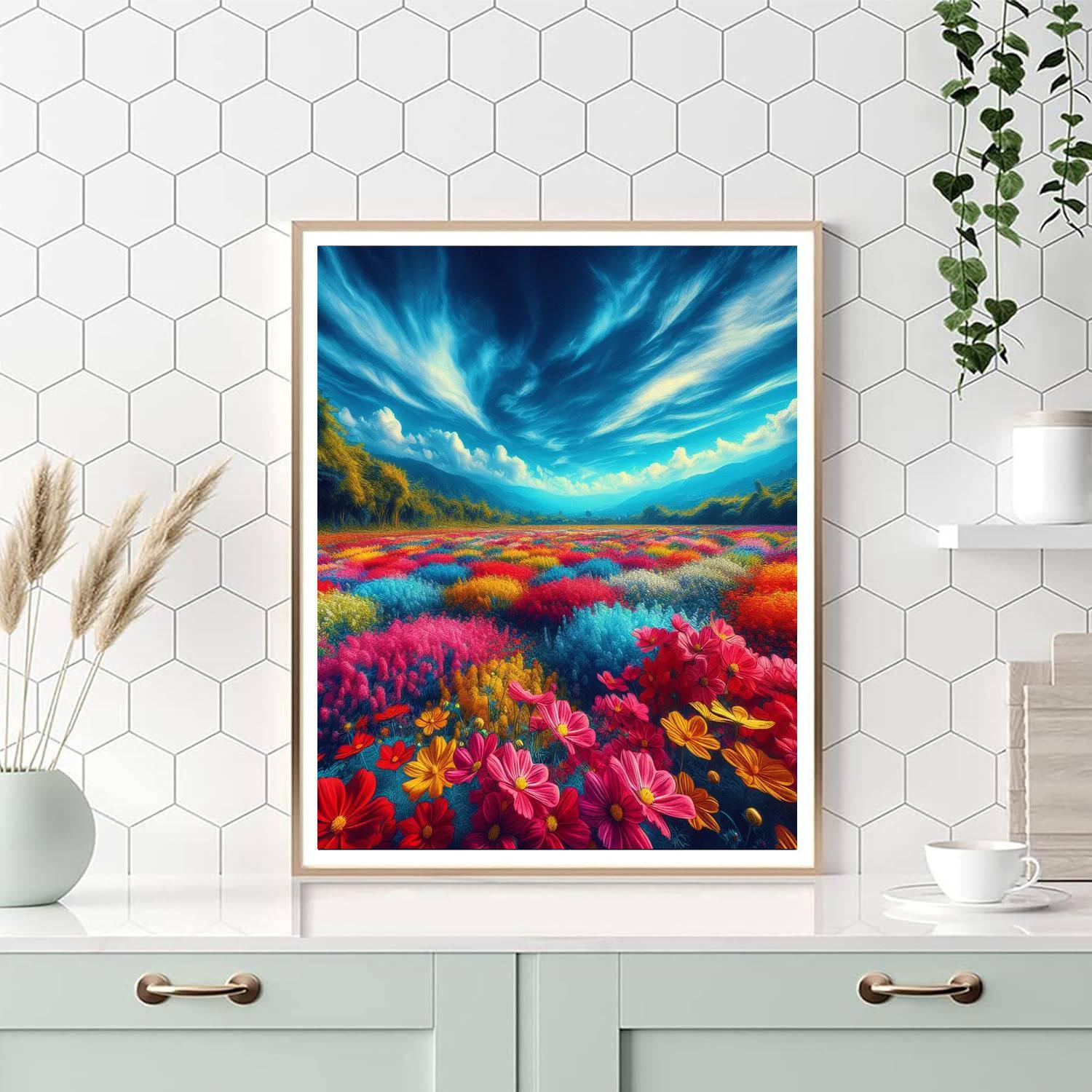 Vibrant Fiesta In Bloom Painting By Numbers Kit