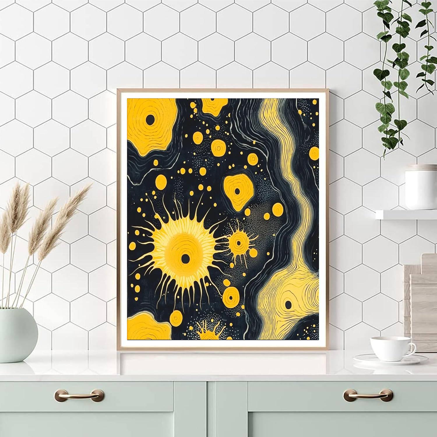Yayoi Kusama Inspired Celestial Pulse  Paint By Number