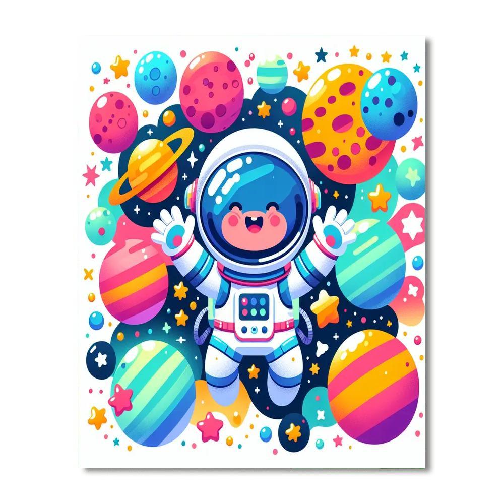 Adorable Astronaut Paint By Color