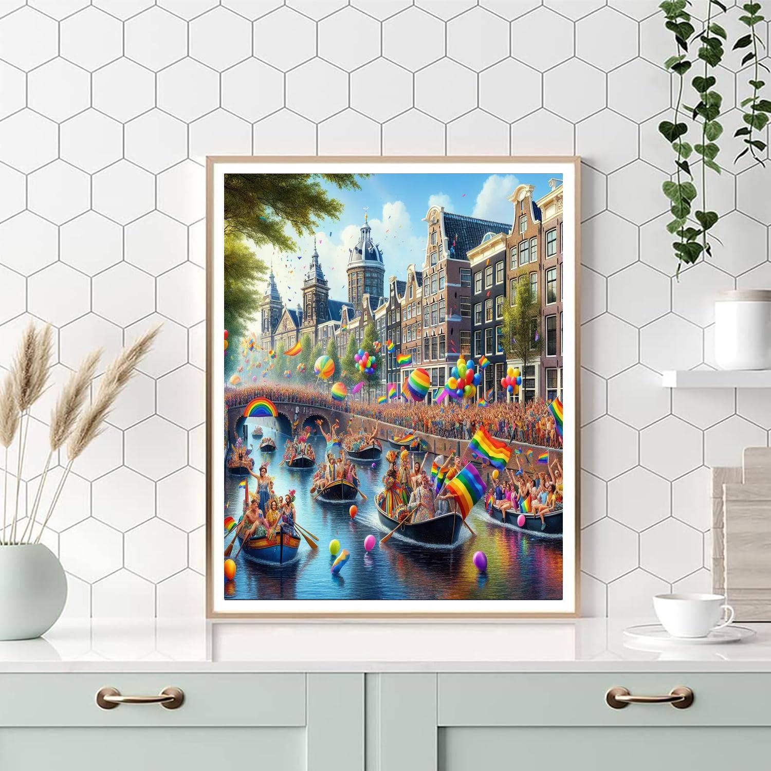 Gay Pride Parade - Amsterdam Paint By Numbers