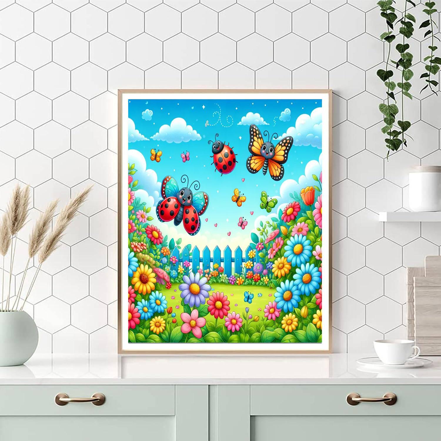 Happy Garden Creatures Paint By Numbers