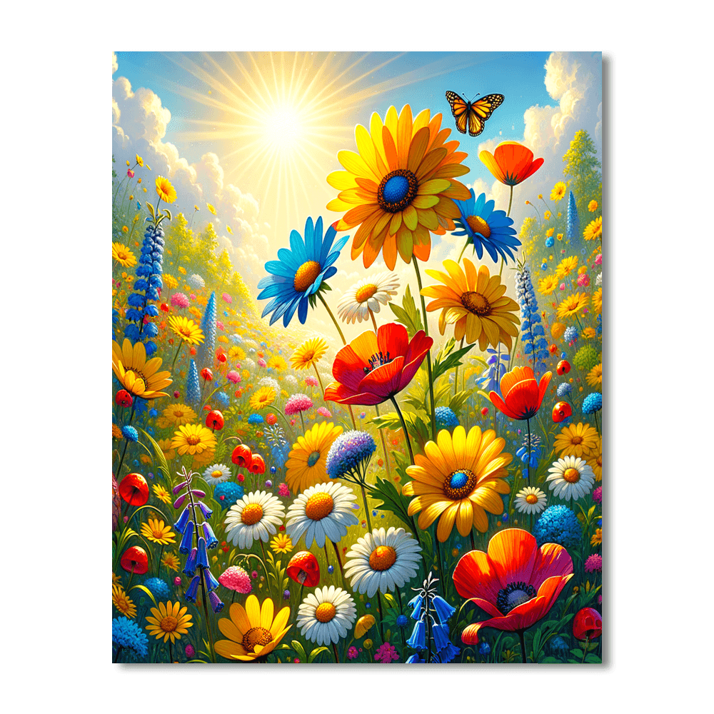 Wildflower Whimsy Number Painting