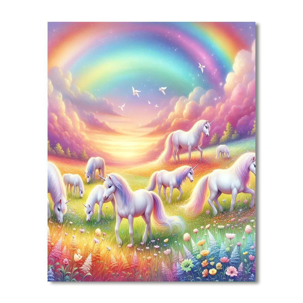 Magical Unicorn Pasture Numbered Painting Kits
