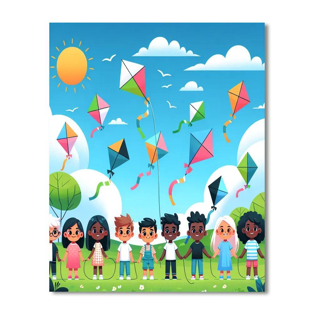 Lively Kite Festival Paint By Color