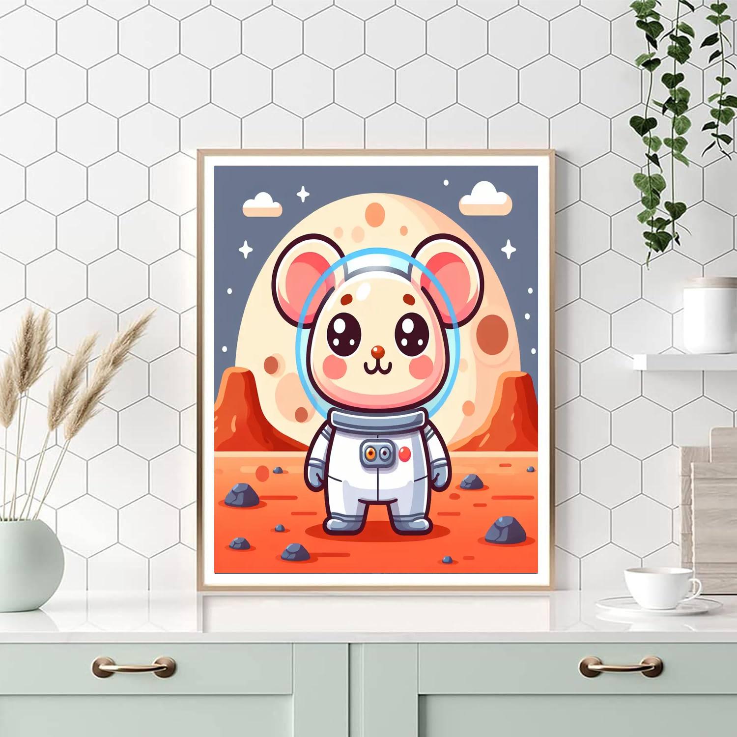 Martian Mouse Number Painting