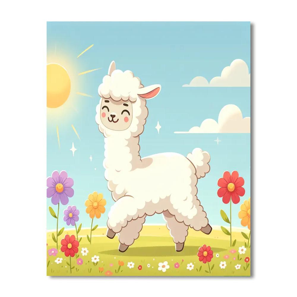 Fluffy Alpaca Adventure Numbered Painting Kits