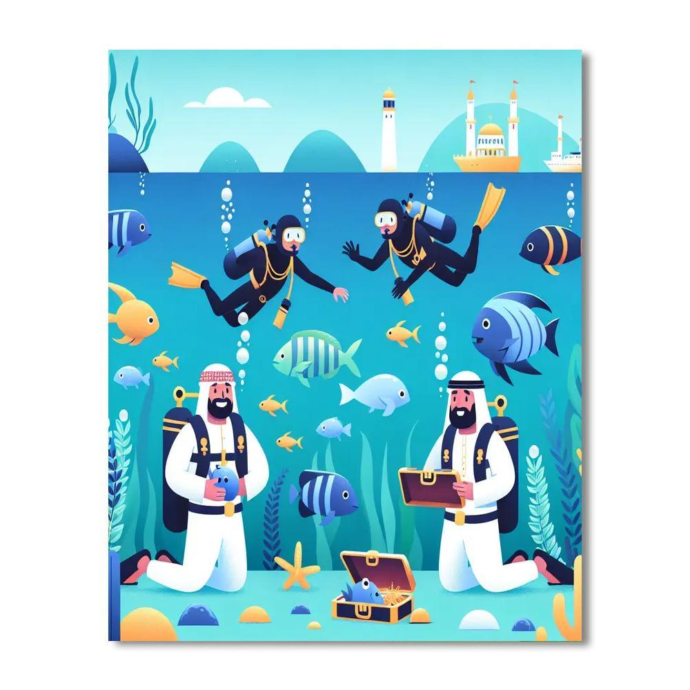 Ocean Deep Dive Numbered Painting Kits