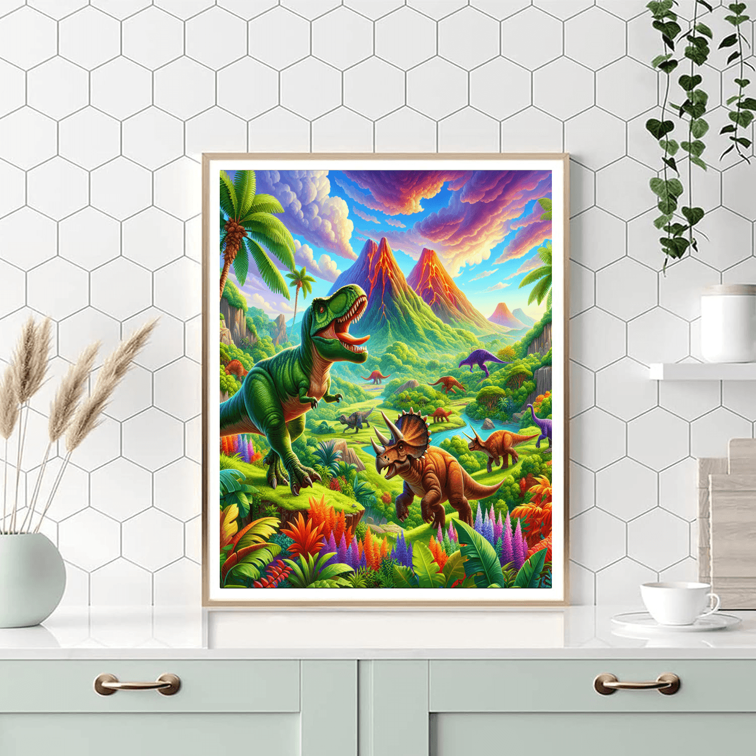 Adventurous Dino Land Paint By Numbers Kits