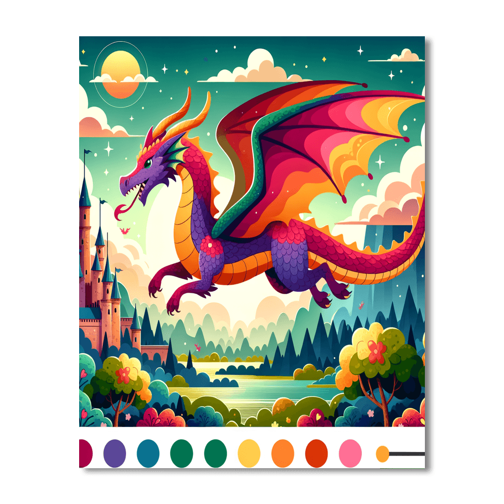 Mystical Dragon Tale Paint By Number