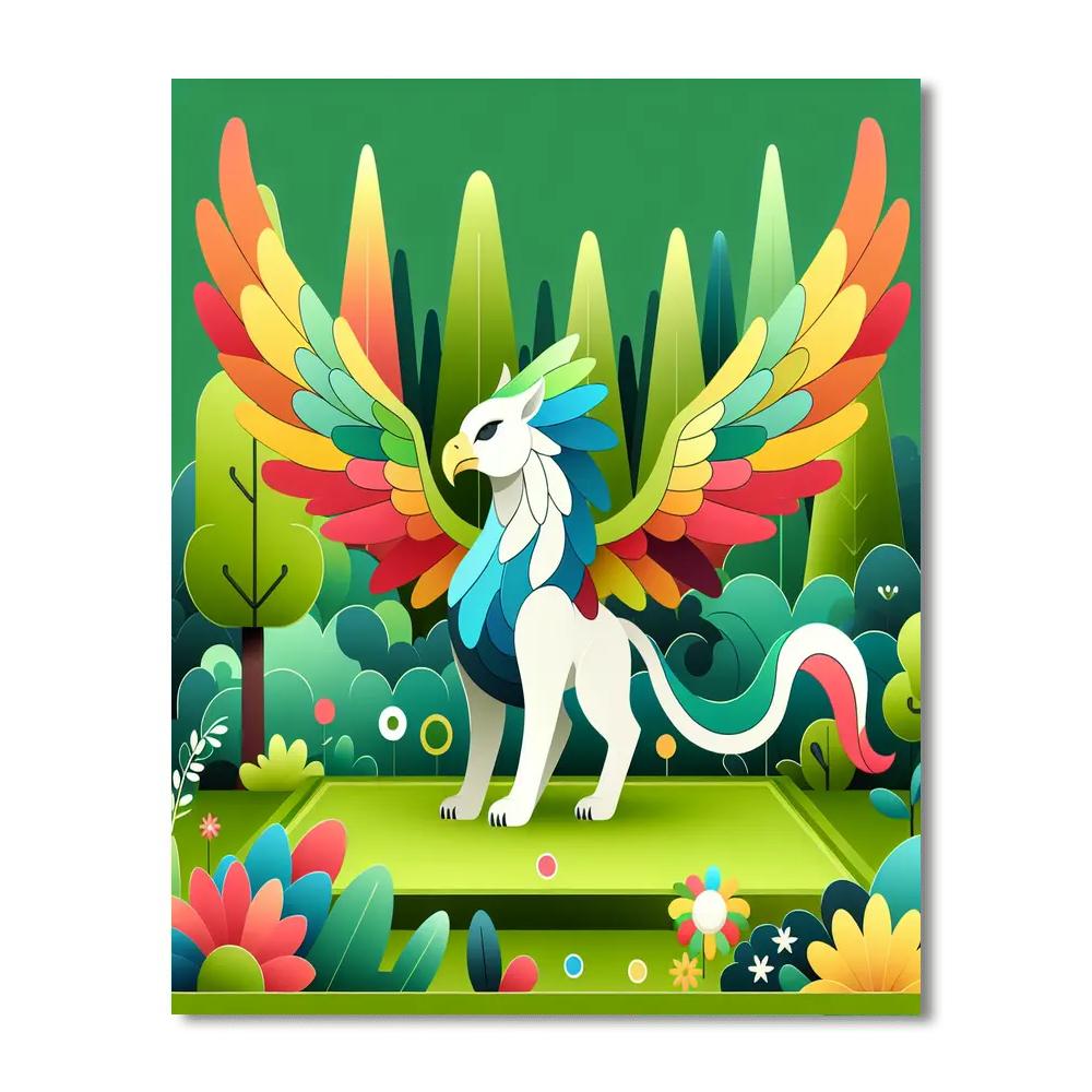 Mythical Griffin Glade Paint By Numbers Art