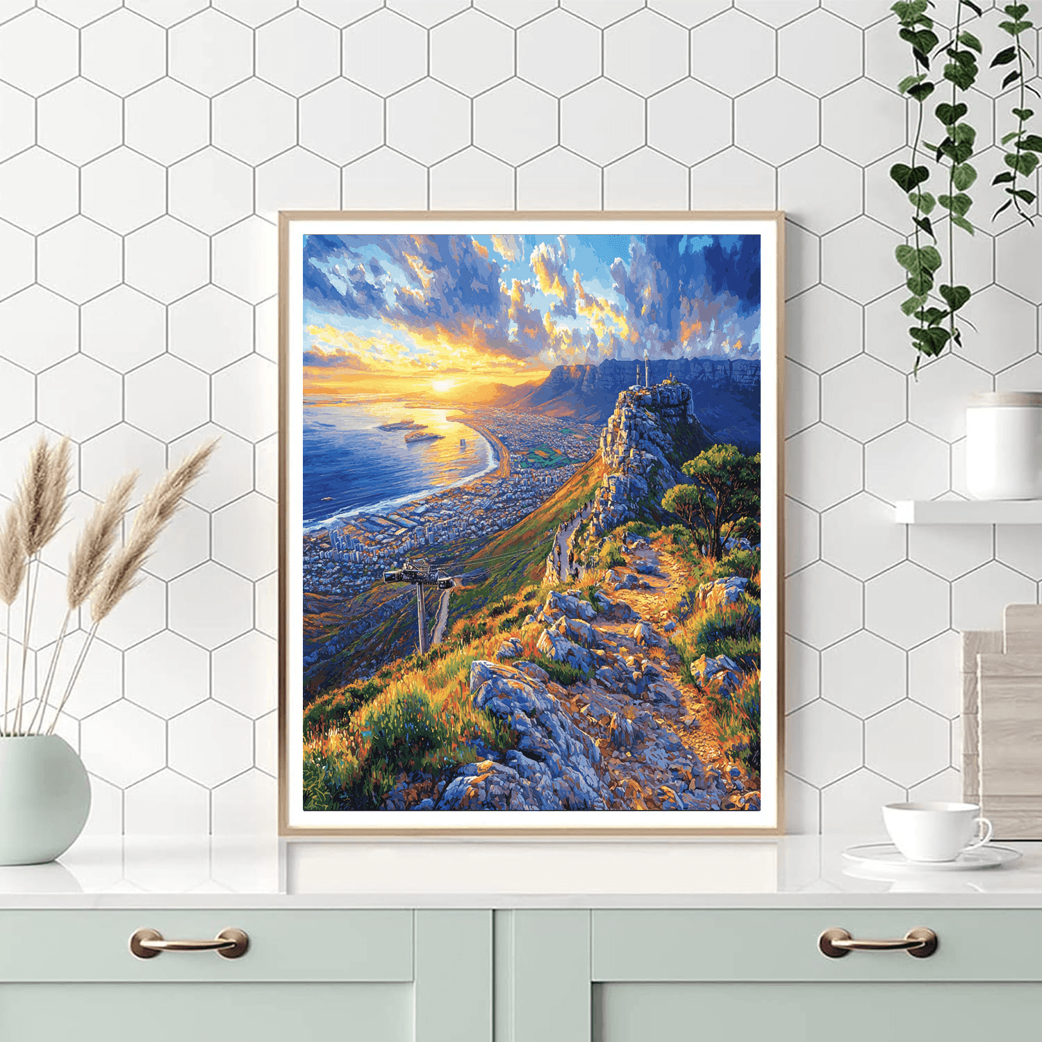 Table Mountain Aerial Cableway Paint By Numbers Kits