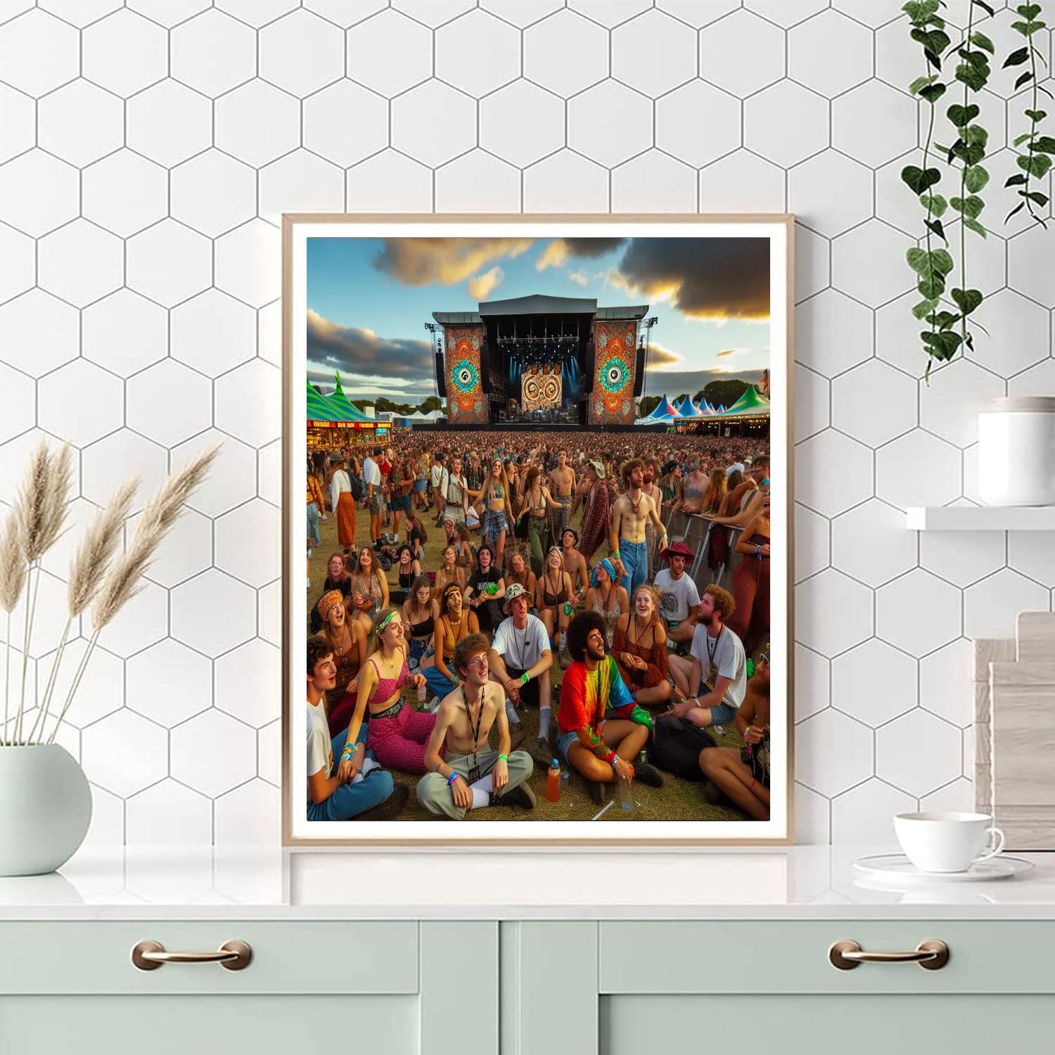 Glastonbury Festival Of Contemporary Performing Arts Number Painting