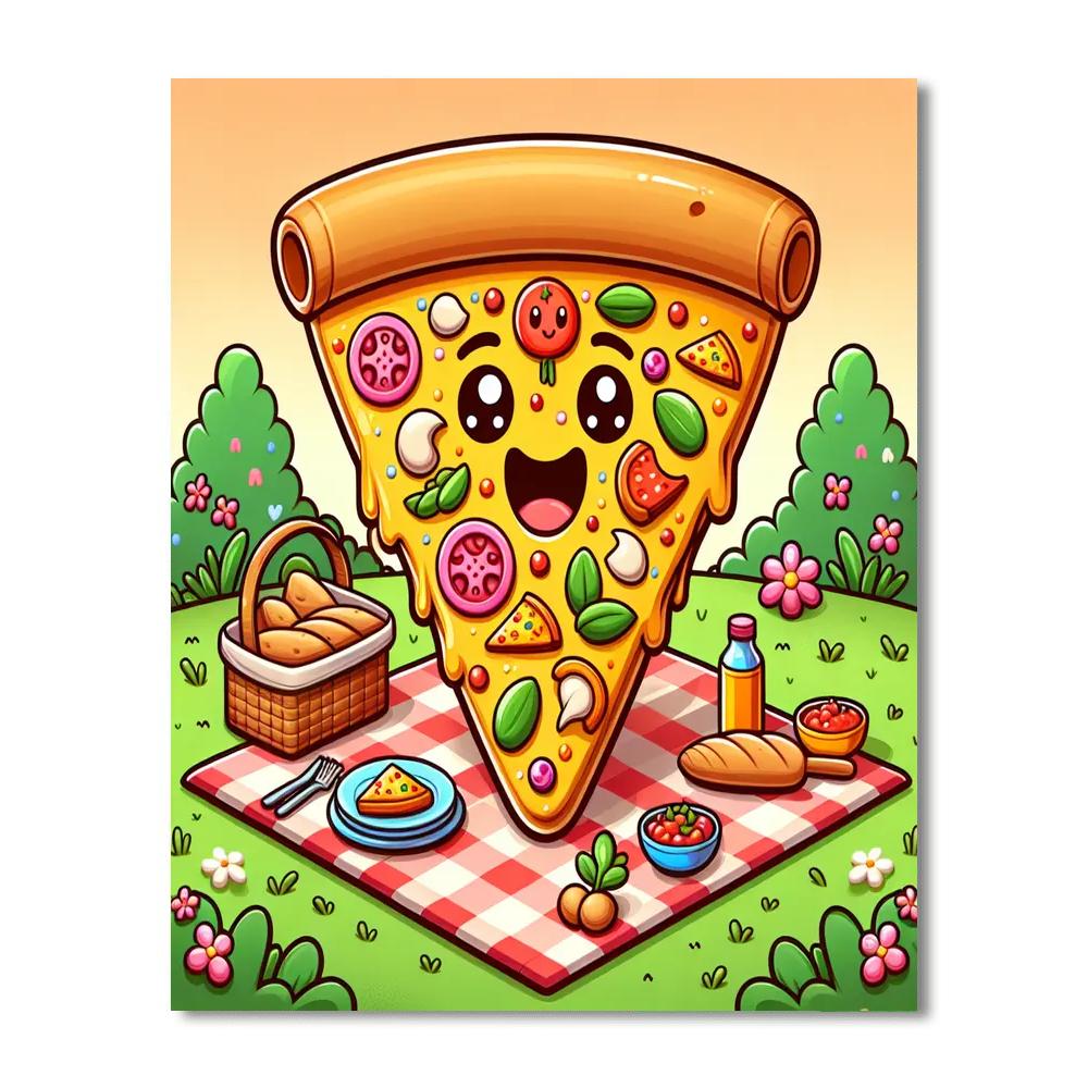 Gigantic Pizza Slice Painting By Numbers Kit