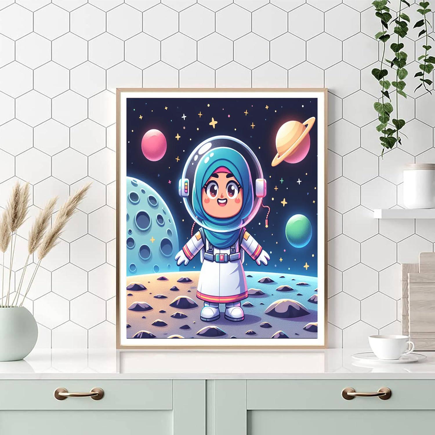 Adventure On The Moon Paint By Numbers Art