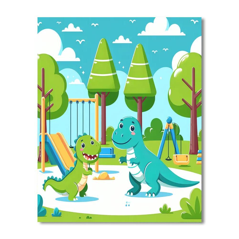 Dino Adventure Park Paint By Numbers