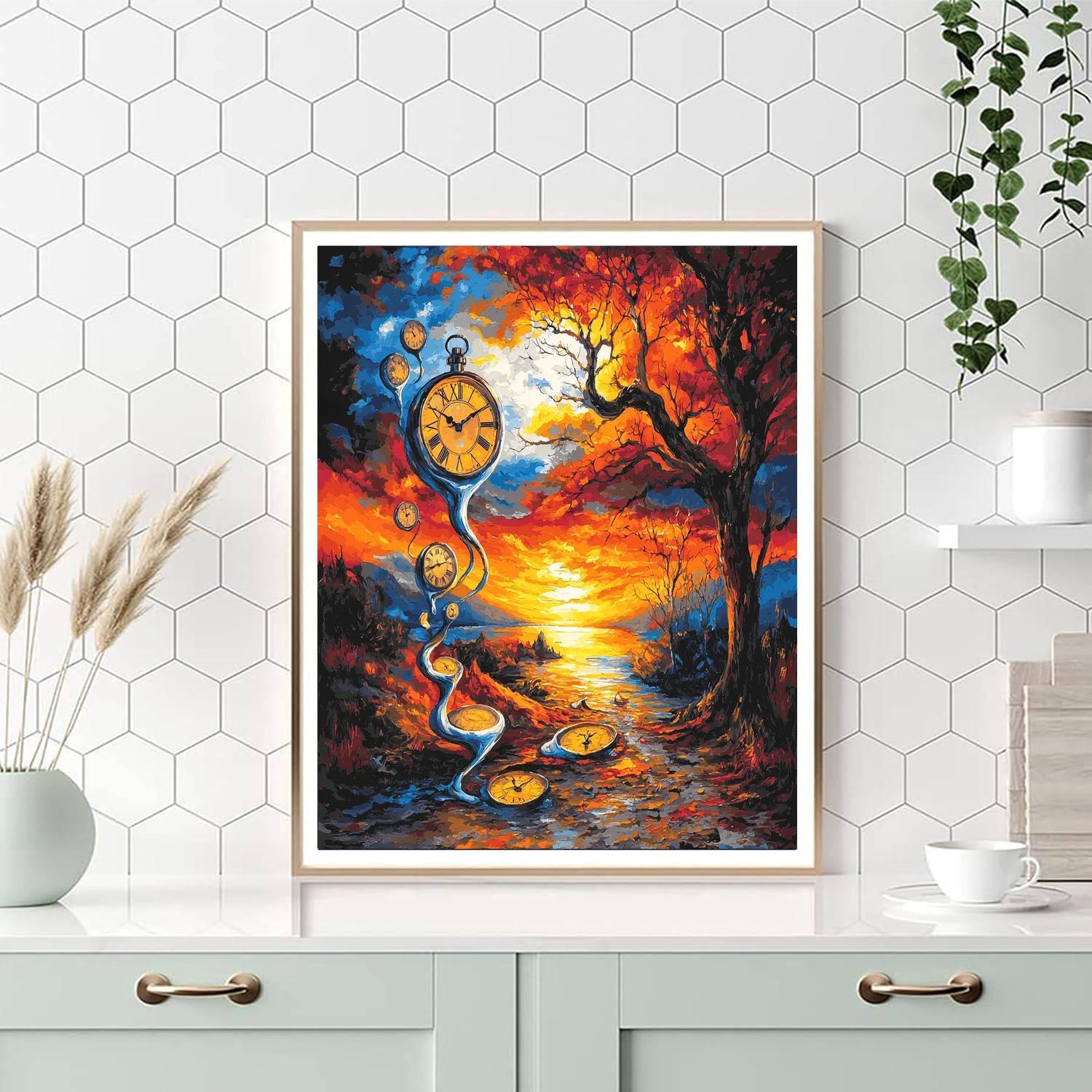 Salvador Dalí Inspired Surrealist Dreams  Painting By Numbers Kit