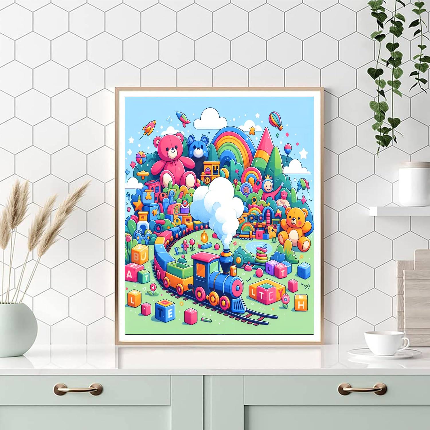 Magic Train To Toyland Number Painting