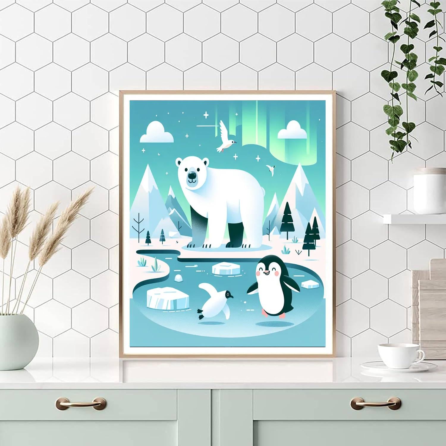 Artic Animal Safari Number Painting